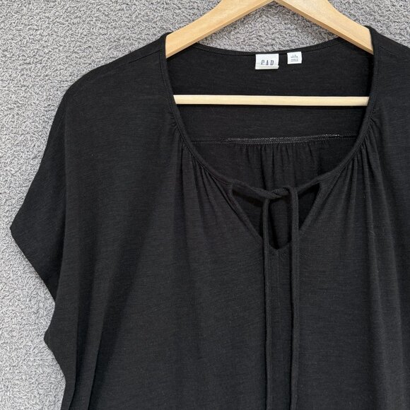 GAP Soft Slub Tie-Neck Top - Picture 1 of 5